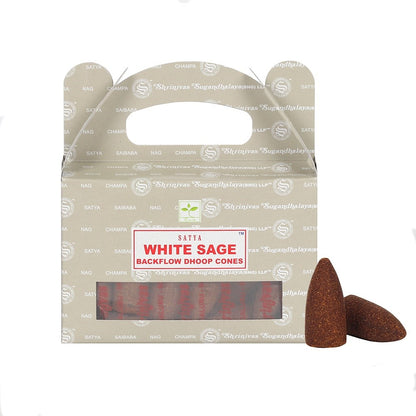 Satya White Sage Backflow Dhoop Cones