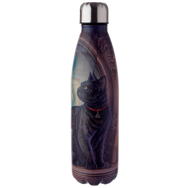 Lisa Parker Absinthe Cat Genanvendelig rustfrit stål Varme og kolde termisk isolerede drikkeflaske 500 ml