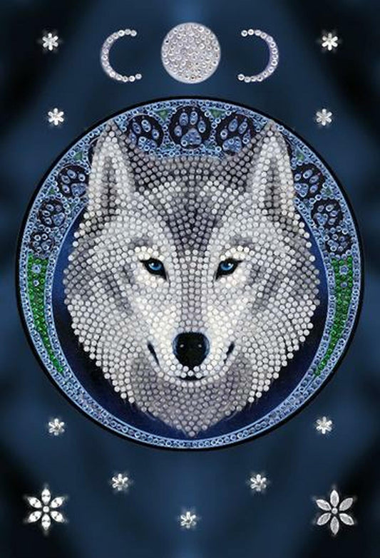 Crystal Art Notebook - Lunar Wolf af Anne Stokes