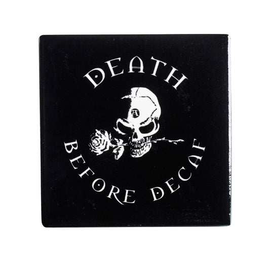 Death Before Decaf by Alchemy England, Coaster