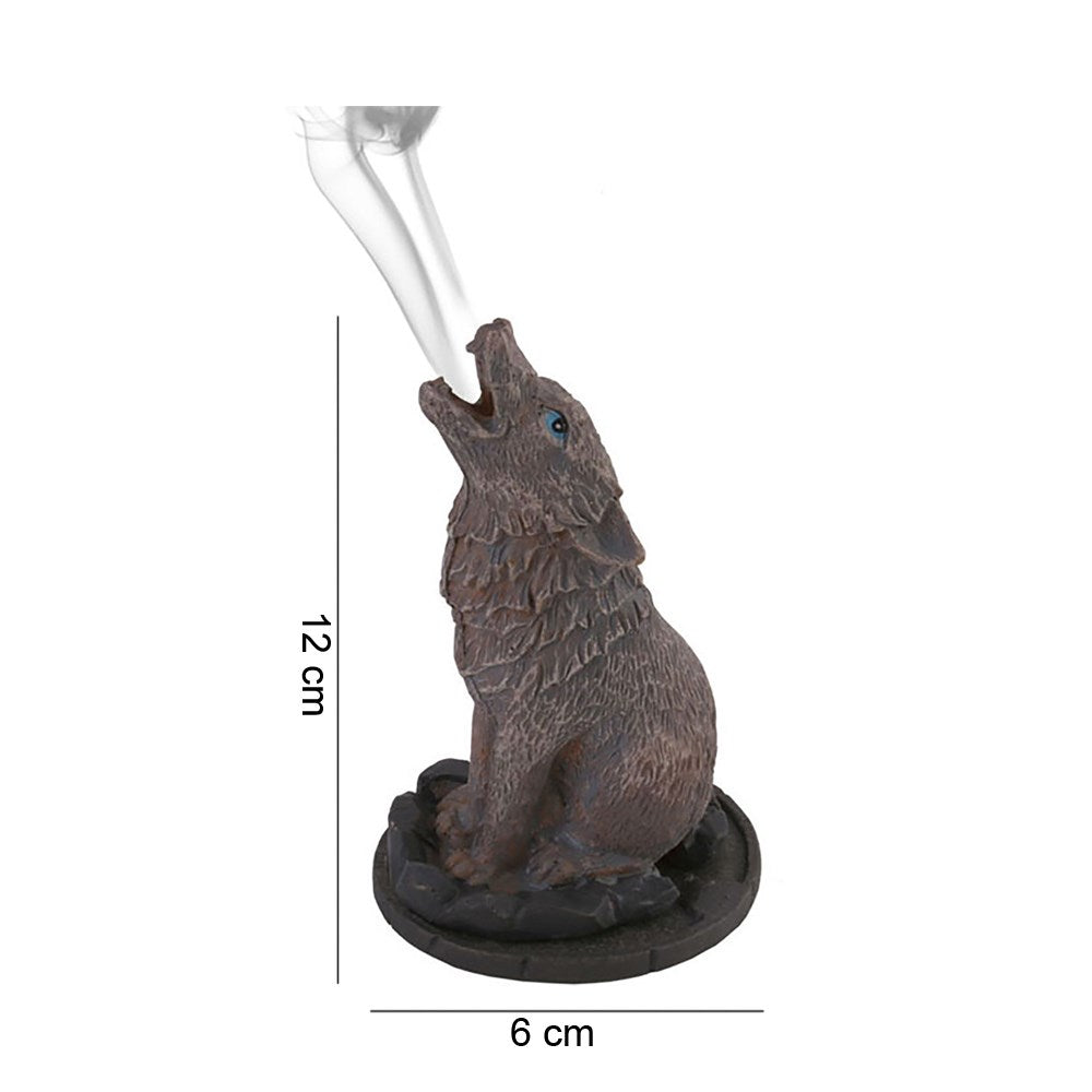 Wolf cone incense holder by Lisa Parker