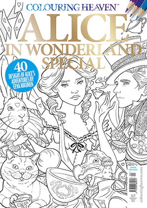 Coloring Heaven Alice in Wonderland Speciale uitgave 92 met kunst van EEva Nikunen