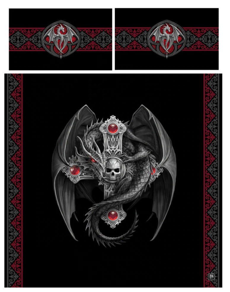 Gothic Dragon van Anne Stokes, dekbedovertrekset 