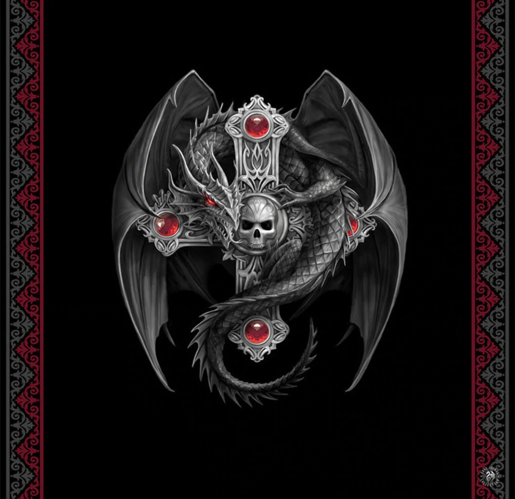 Gothic Dragon af Anne Stokes, Fleece-tæppe