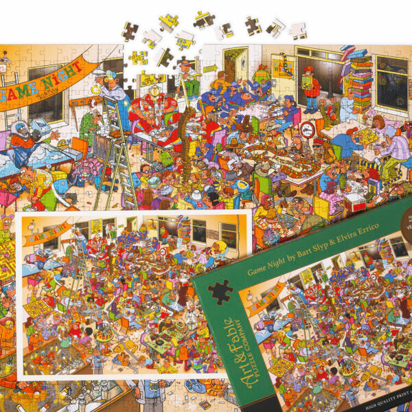 Game Night by Bart Slyp & Elvira Errico, 1000 Piece Puzzle