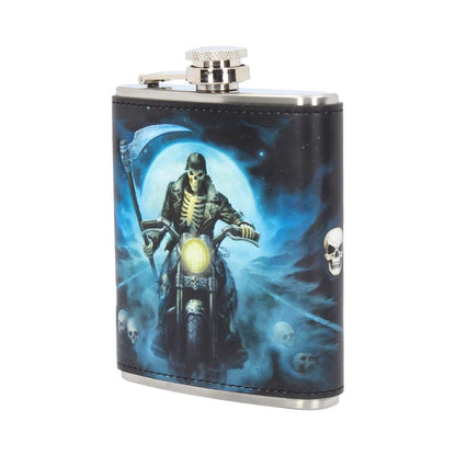 James Ryman Hell Rider Skull Biker Hip Flask