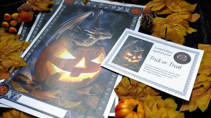 Limited Edition signed prints of Trick or Treat by Anne Stokes