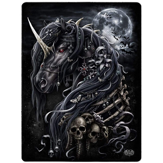 Dark Unicorn van Sarah Richter - Fleecedeken met dubbelzijdige print