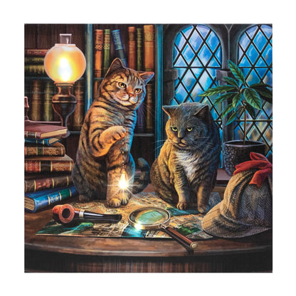 Purrlock Holmes by Lisa Parker, Light Up Canvas Print