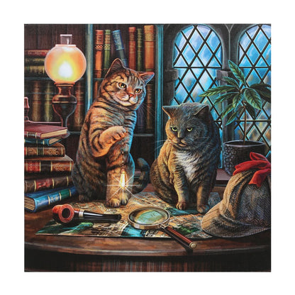 Purrlock Holmes by Lisa Parker, Light Up Canvas Print