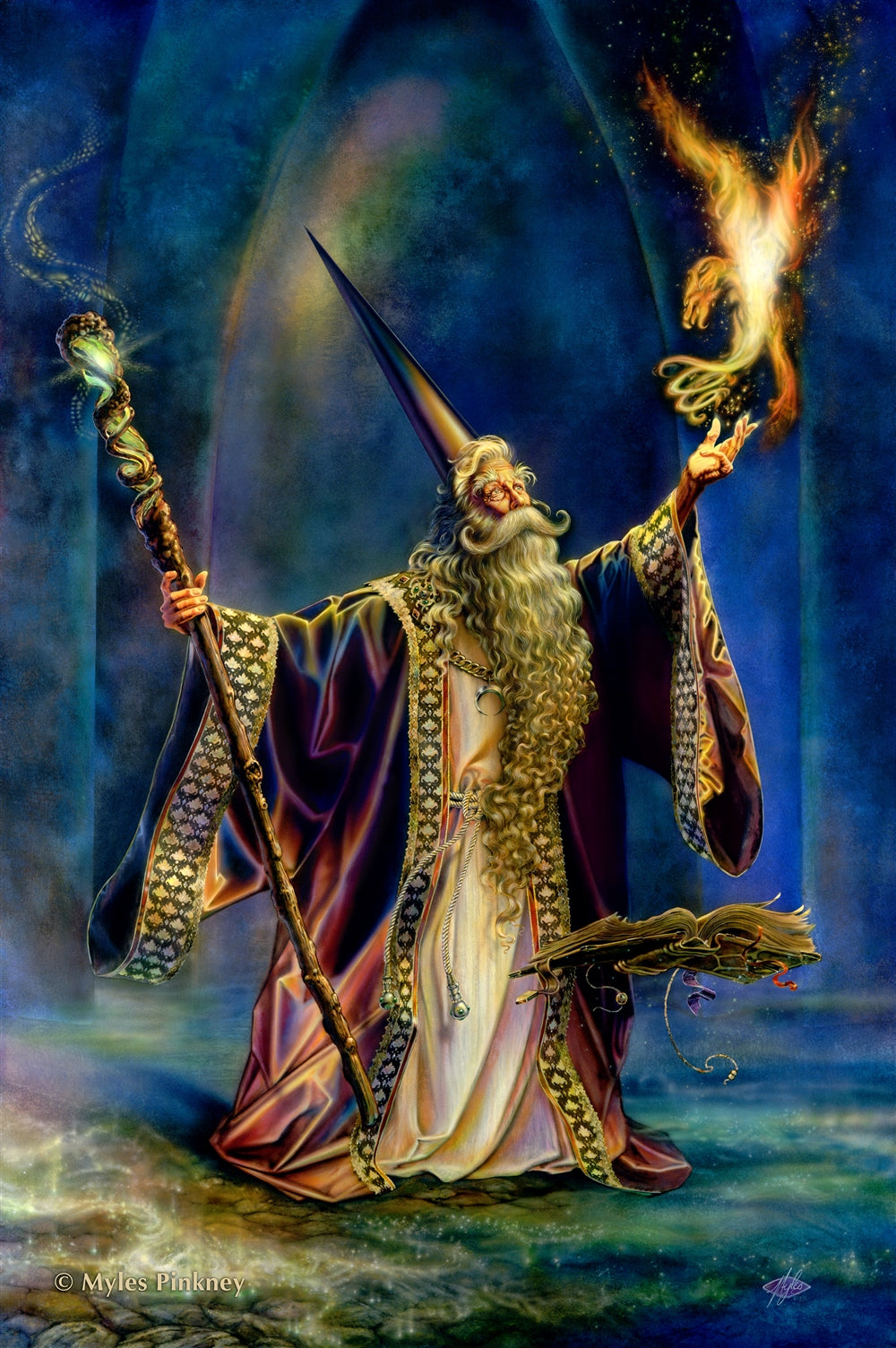Wizard by Myles Pinkney, Greeting Card