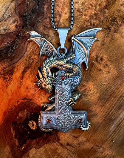 Mjolnir by Anne Stokes, Pendant