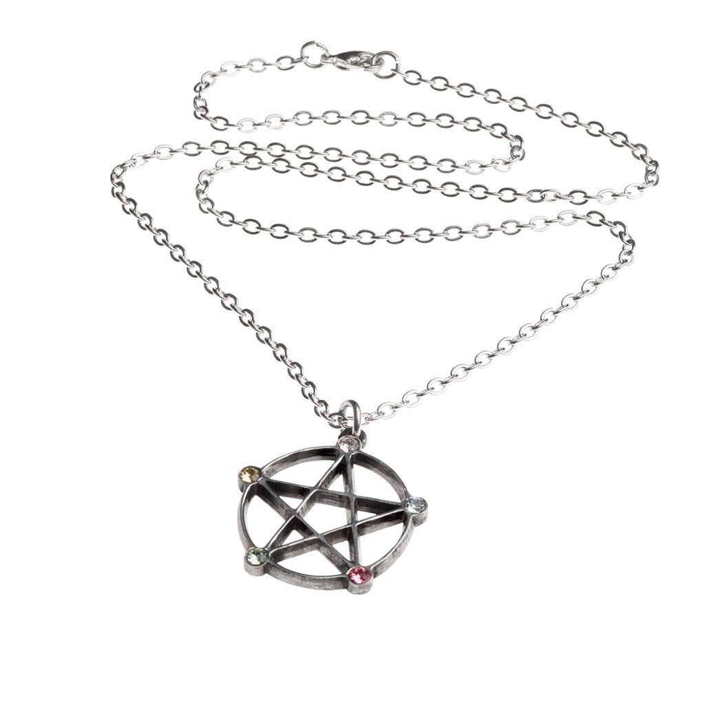 Wiccan Elemental Pentacle Necklace by Alchemy