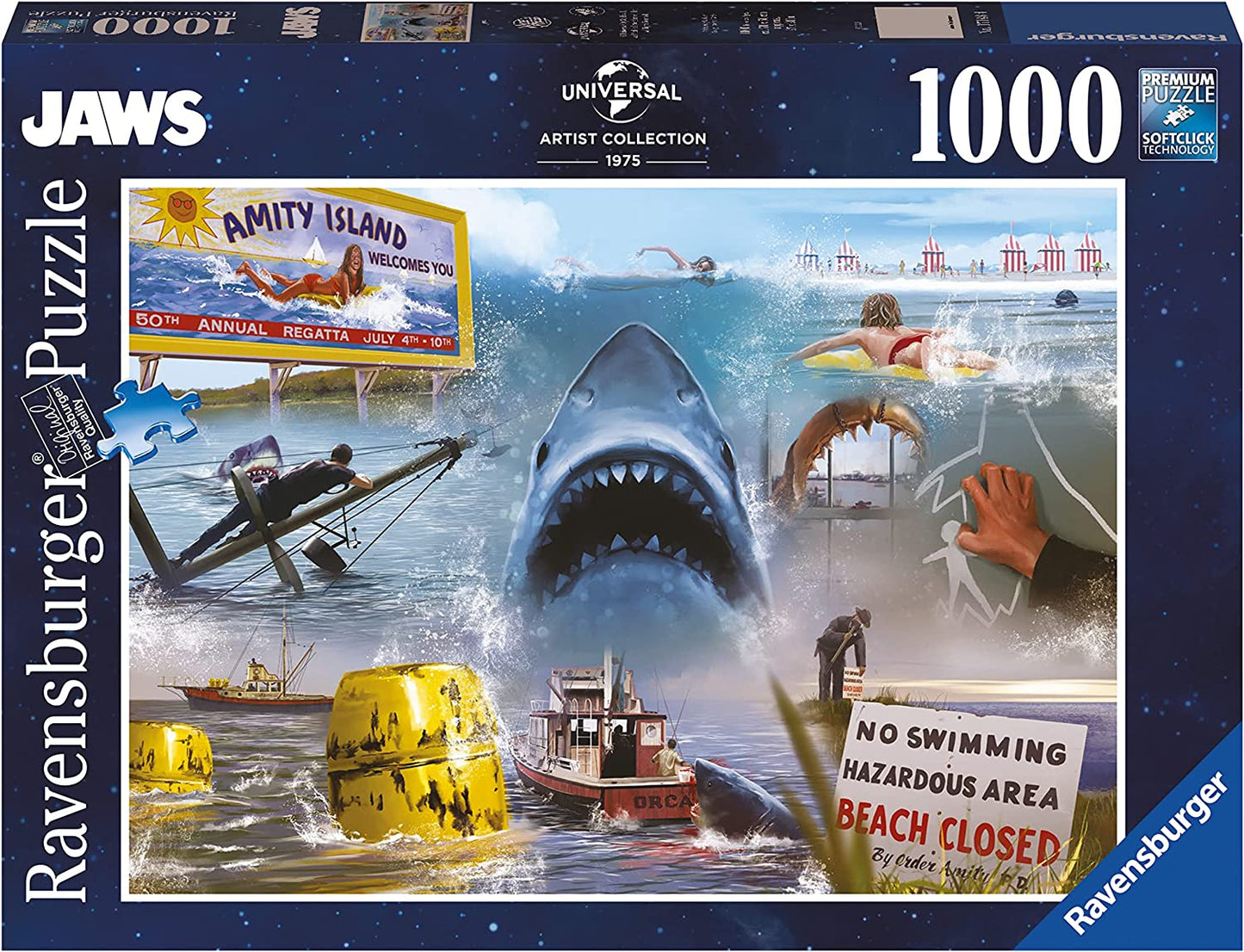 Ravensburger: Jaws van Universal, puzzel van 1000 stukjes