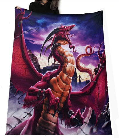 Red Dragon Unleashed by Tom Wood, Light Fleece Blanket