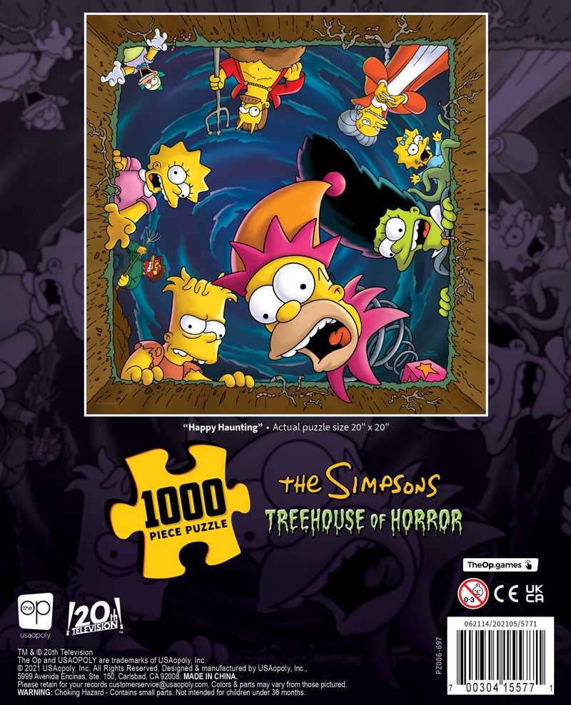 The Simpsons - Skrækens træhus, 1000 brikkers puslespil