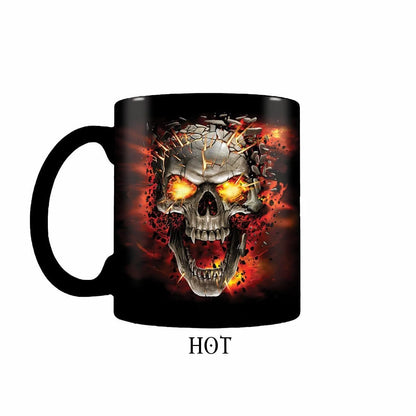 SKULL BLAST - Heat Change Ceramic Coffee Mug - Gift Boxed