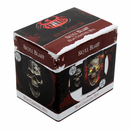 SKULL BLAST - Heat Change Ceramic Coffee Mug - Gift Boxed