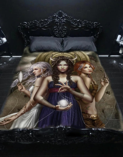 Triad by Cris Ortega, Fleece Bedspread Blanket