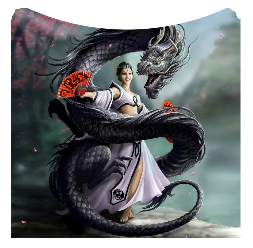 Dragon Dancer by Anne Stokes, Fleece Blanket