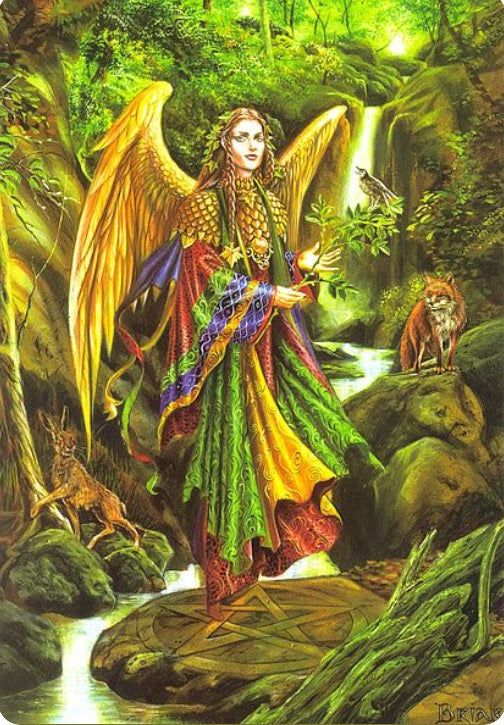 Archangel Uriel by Briar, Mounted Print
