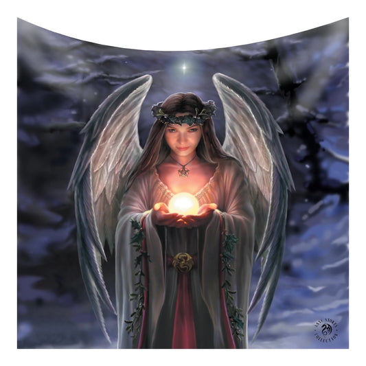 Yule Angel by Anne Stokes, Fleece Blanket