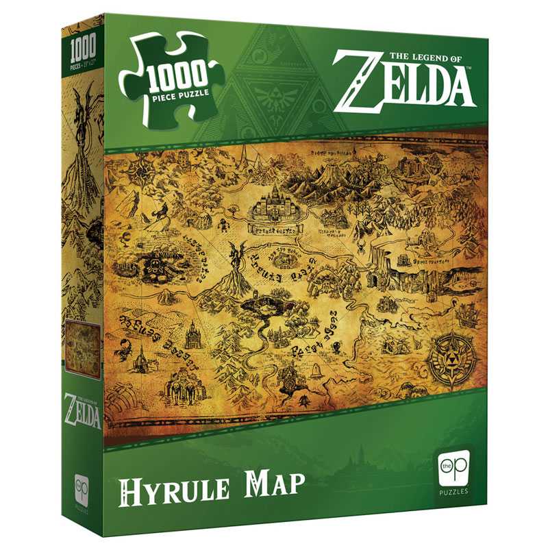 The Legend of Zelda - Hyrule Map, 1000 Piece Puzzle