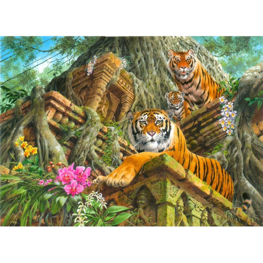 Temple Tigers af John Francis, puslespil med 1000 brikker