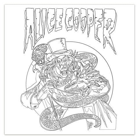 THE OFFICIAL ALICE COOPER COLORING BOOK