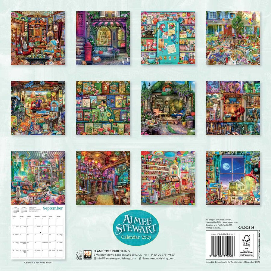 Aimee Stewart vægkalender 2023 (kunstkalender) 