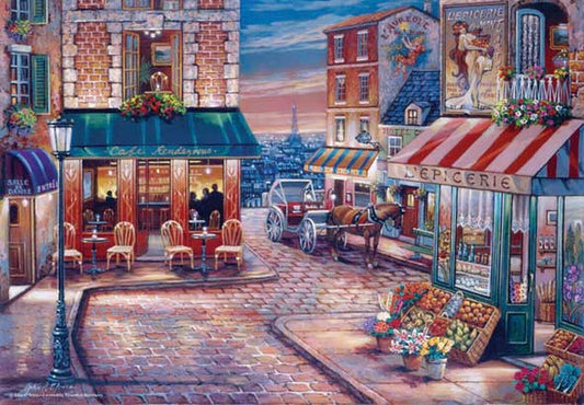 Café Rendezvous by John O'Brien, 500 Piece Puzzle