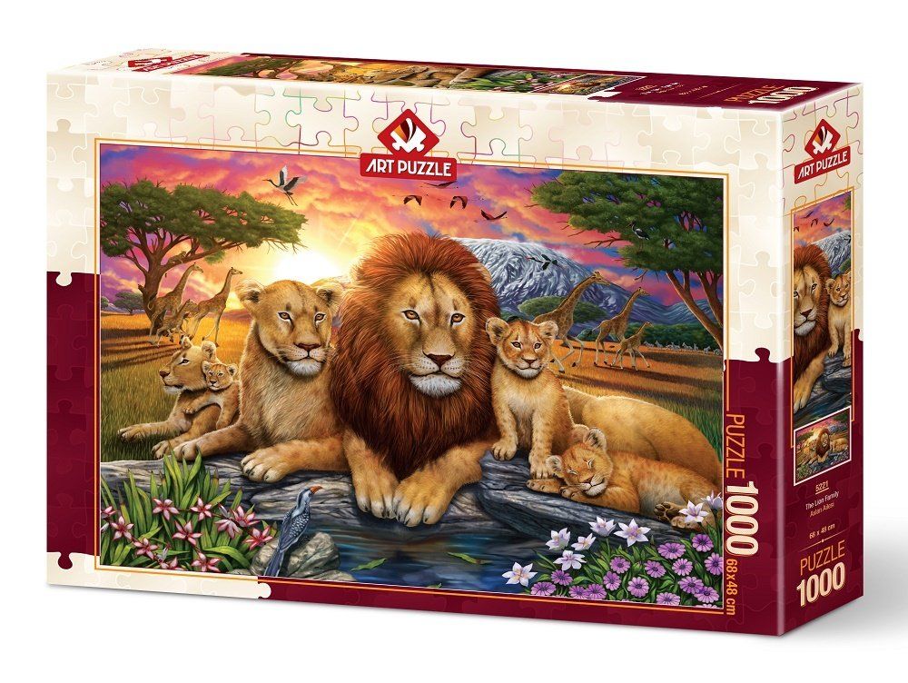 The Lion Family by Adrian Chesterman, 1000 Piece Puzzle