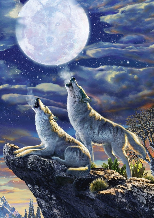 The Full Moon Wolves af Adrian Chesterman, 1000 brikker puslespil