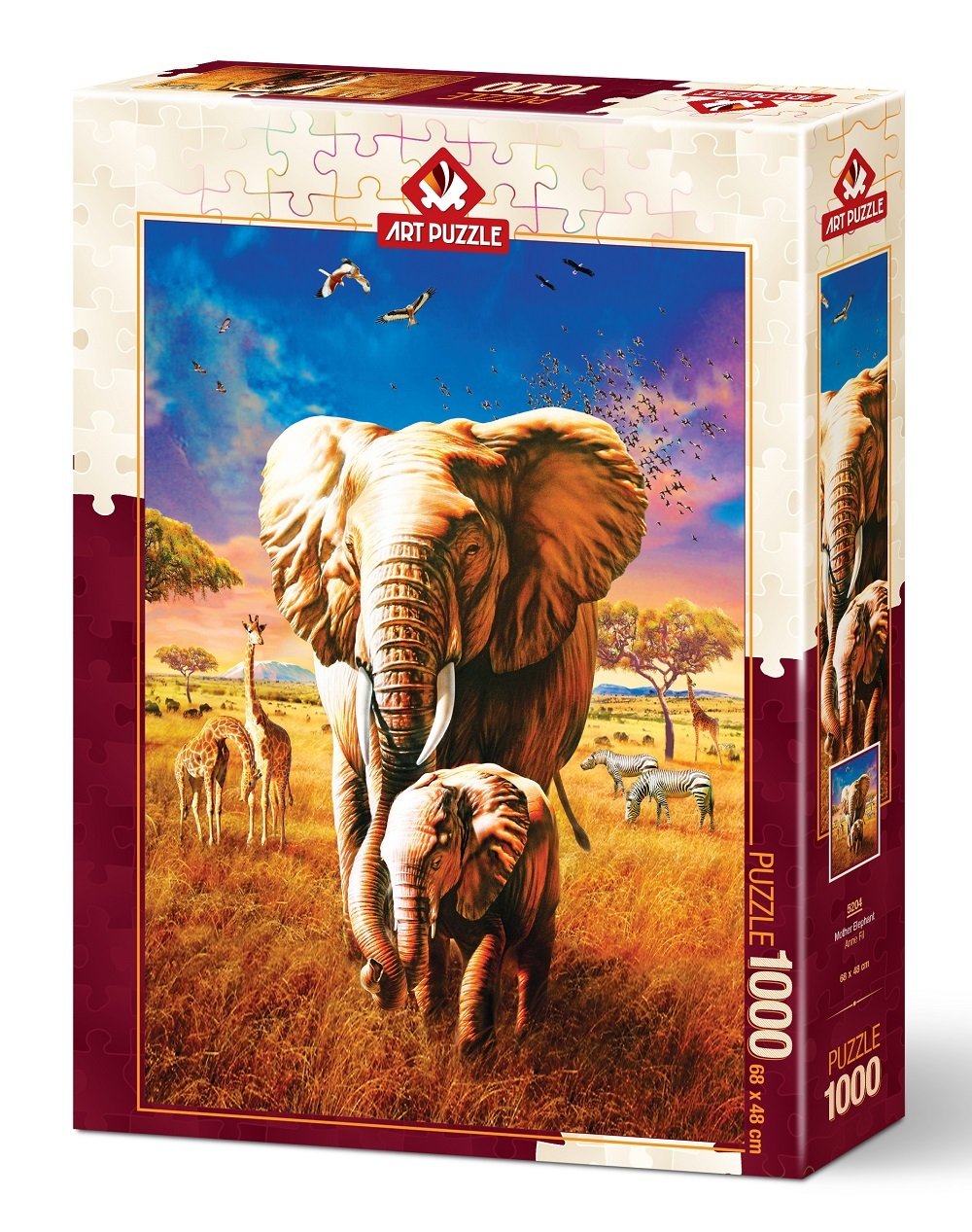 Mother Elephant By Adrian Chesterman, 1000 Piece Puzzle