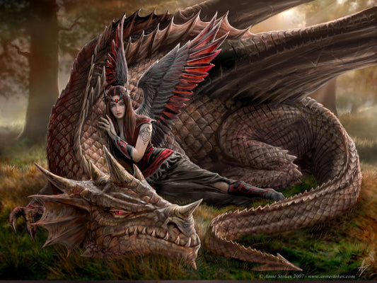 Winged Companions af Anne Stokes, Mounted Prints