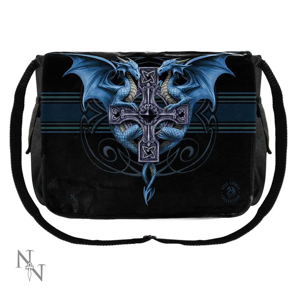 Fantasy Dragon Duo Messenger Bag by Anne Stokes