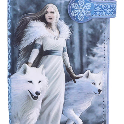 Anne Stokes Winter Guardians Wolf Embossed Purse