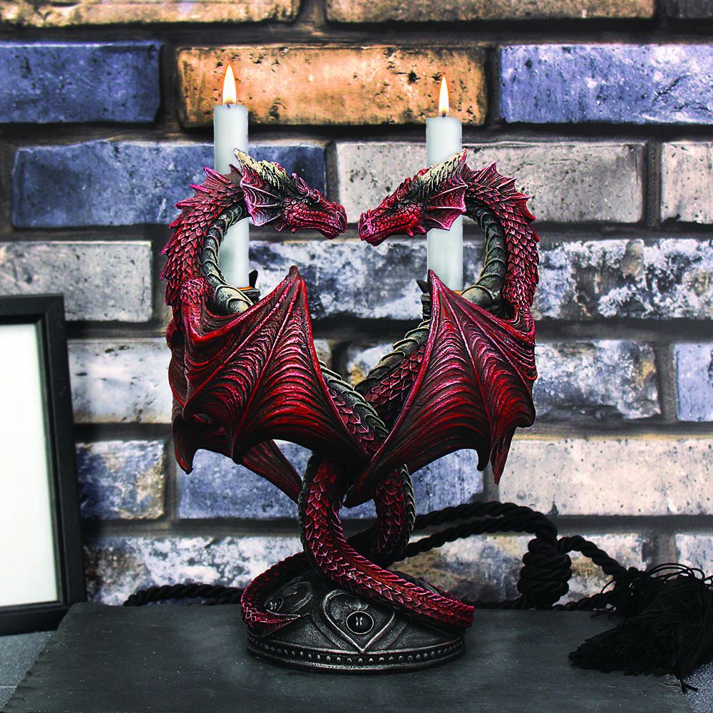 Dragon Heart Anne Stokes Valentine's Edition romantisk gotisk lysestage