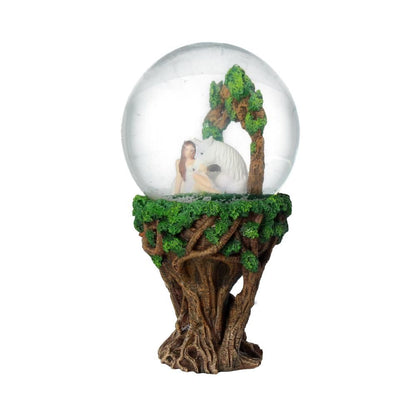 Anne Stokes Pure Heart Unicorn Snow Globe