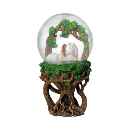 Anne Stokes Pure Heart Unicorn Snow Globe