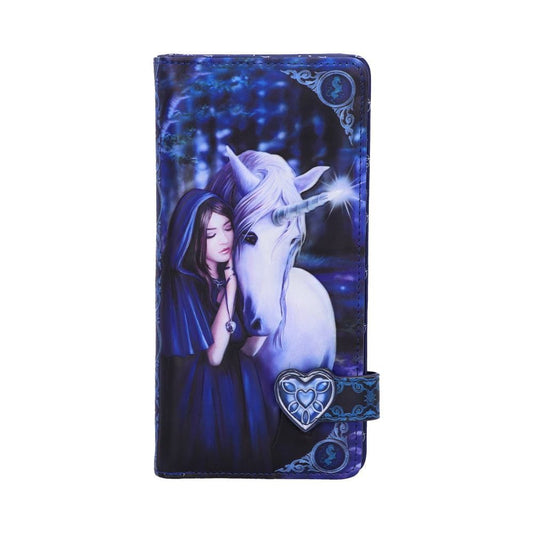 Anne Stokes Solace portemonnee met reliëf, gotische eenhoorn portemonnee