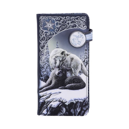 Lisa Parker Snow Kisses Wolf Embossed Purse