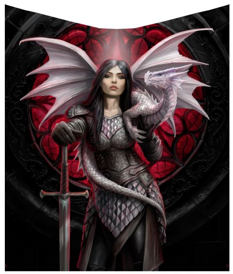 Anne Stokes Valor Dragon Warrior-deken