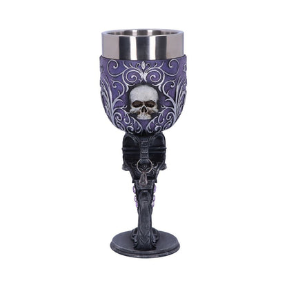 Deaths Desire Twin Skull Heart Set of Two Goblets