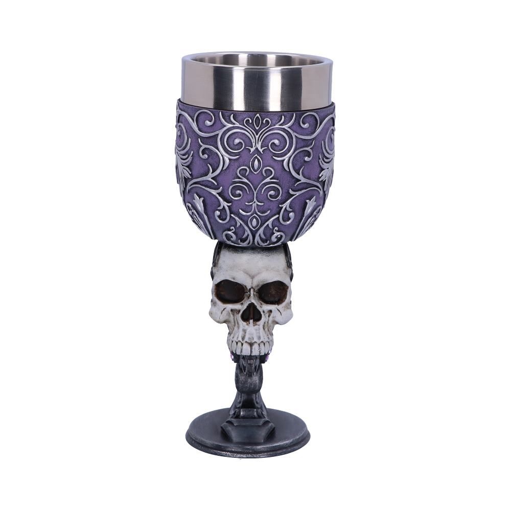 Deaths Desire Twin Skull Heart Set of Two Goblets