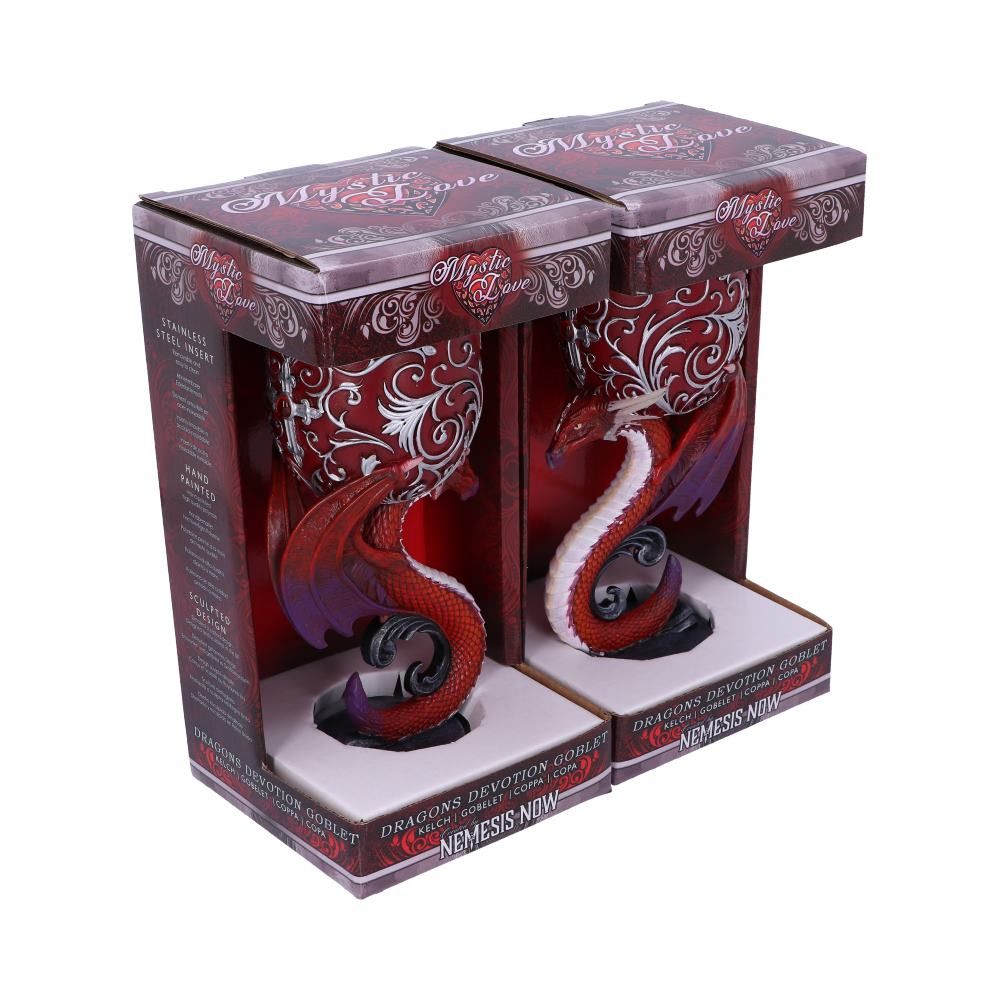 Dragons Devotion Twin Dragon Heart Set of Two Goblets