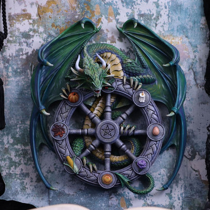 Anne Stokes Year of the Magical Dragon Pagan Wheel of the Year Wall Plaque