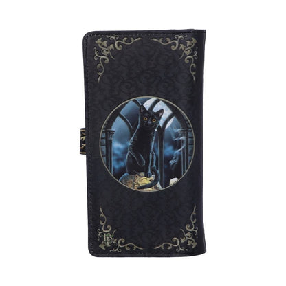 Lisa Parker Spirits of Salem Black Cat Skull Map Embossed Purse