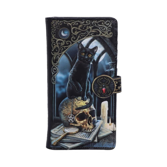Lisa Parker Spirits of Salem Black Cat Skull Map portemonnee met reliëf