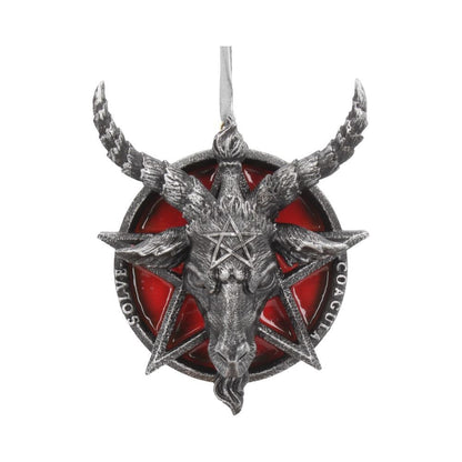 Baphomet Head Red Pentagram Hanging Decorative Ornament